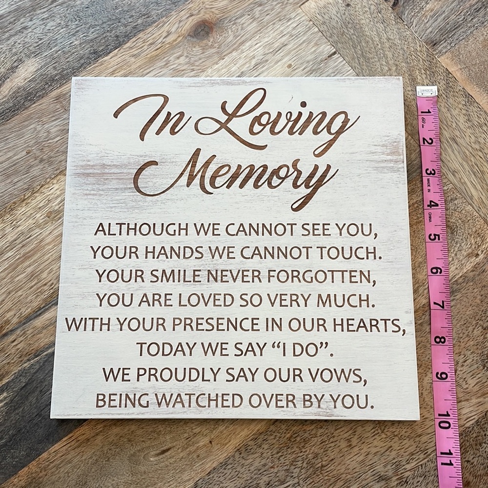 In Loving Memory Sign NWT - Picture 5 of 11